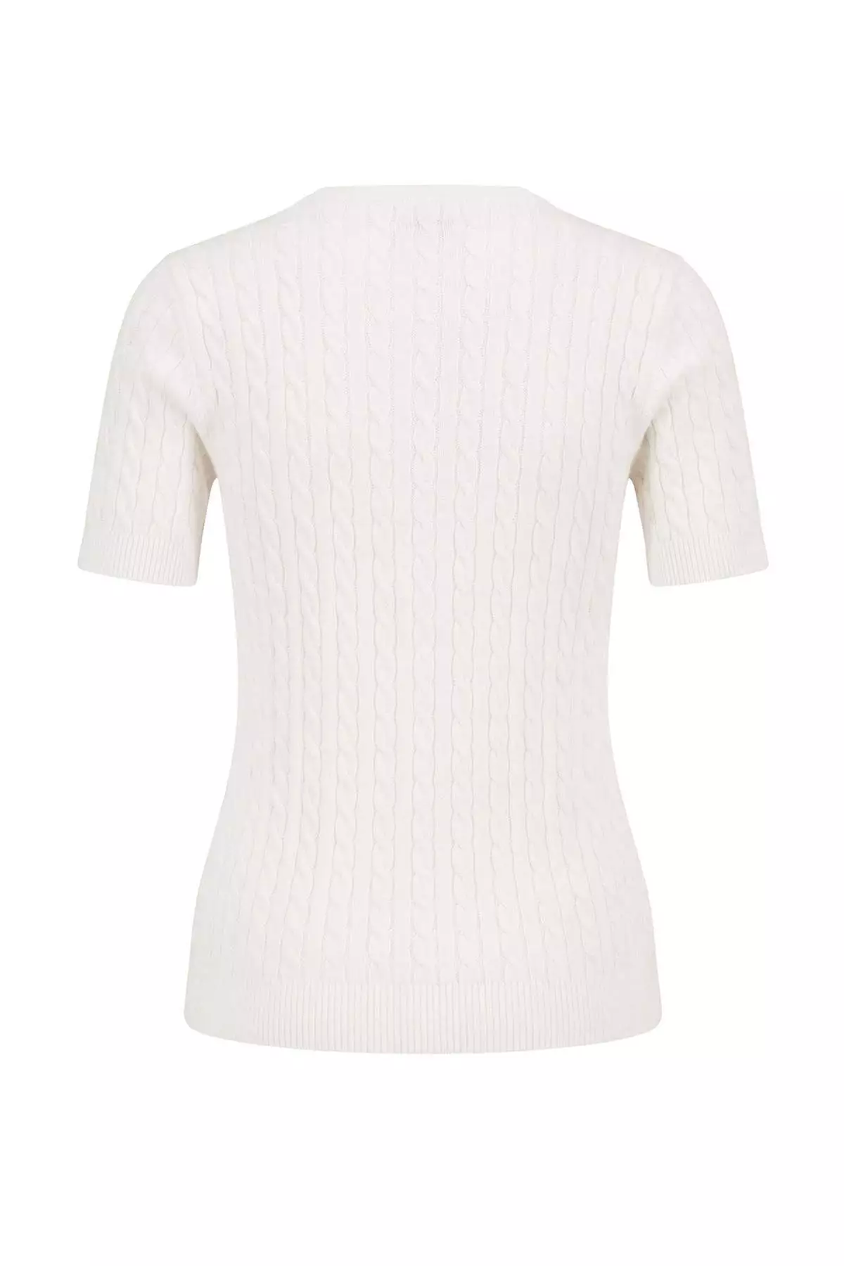 Ecru Horse Embroidered Hair Knitwear Blouse Twoss26Bz137