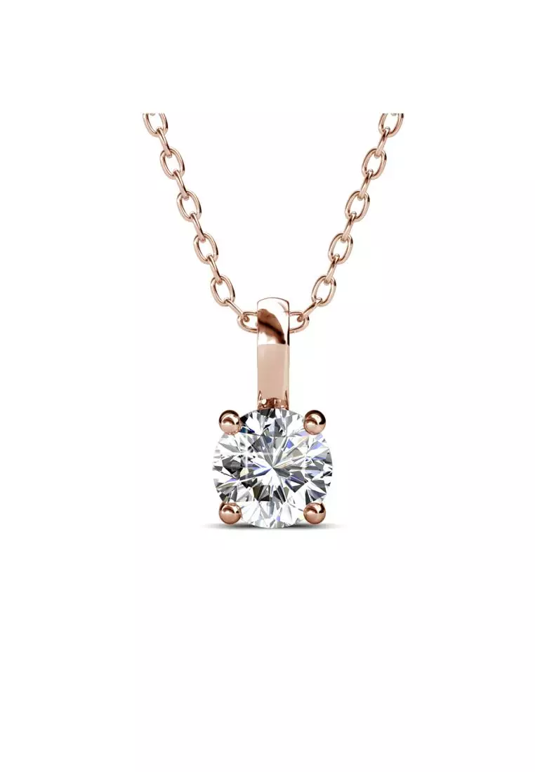 Solitaire Pendant RG - Kalung Crystal by Her Jewellery
