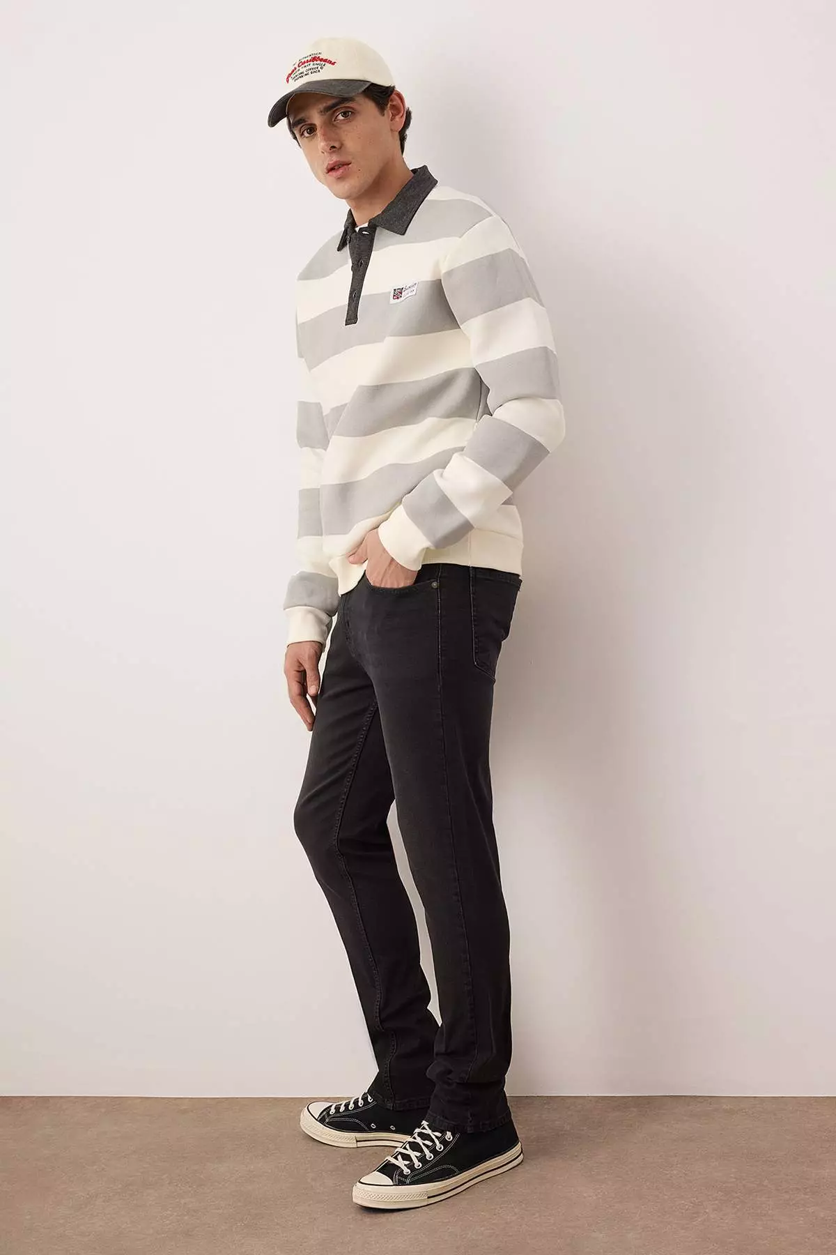 Anthracite Regular Fit Jeans Denim Trousers Tmnaw23Je00036