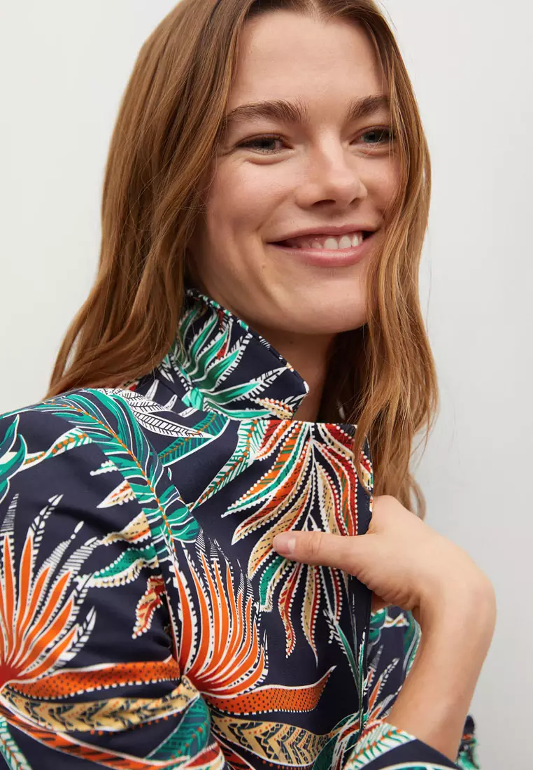 Tropical Print Blazer