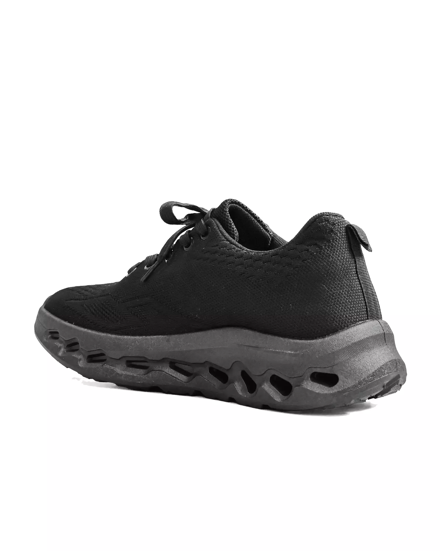 Dr. Kevin Sepatu Sport Pria Men Sneakers Sepatu Sekolah Hitam Flyknit Tali 889-095