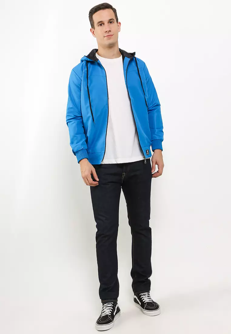 GRAHANGGRA Jaket Taslan Hoodie - Turquoise Blue