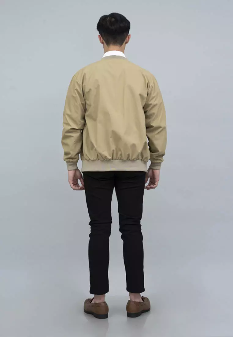 Houseofcuff Jaket Bomber Polos Windbreaker Krem