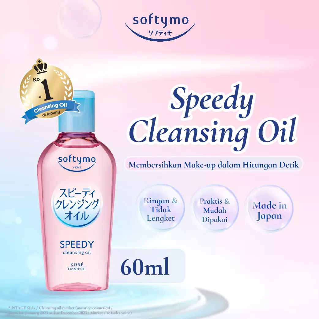KOSE SOFTYMO Speedy Cleansing Oil 60ml (Travel Size Makeup Remover)