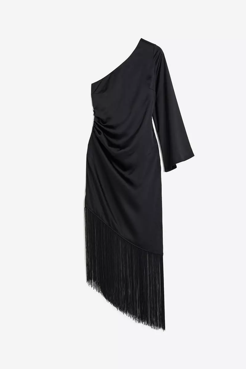 White fringe dress sales h&m