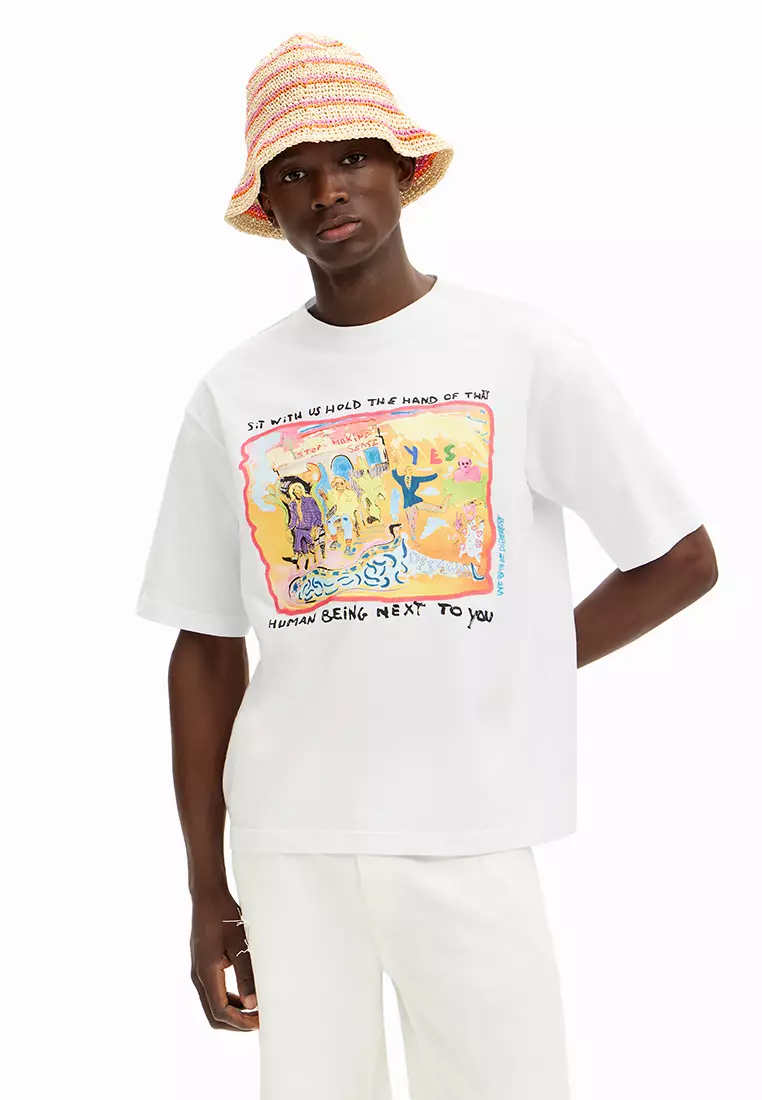 Desigual Man Positional Print T-Shirt