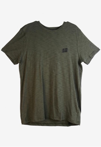 Freego green Plain Cotton Sub T-shirt with Chest Print 7A10FAA634E3BDGS_1