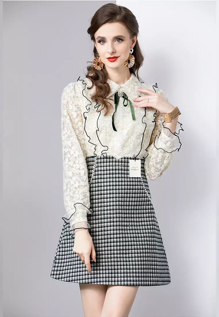Two piece 2025 checkered outfit