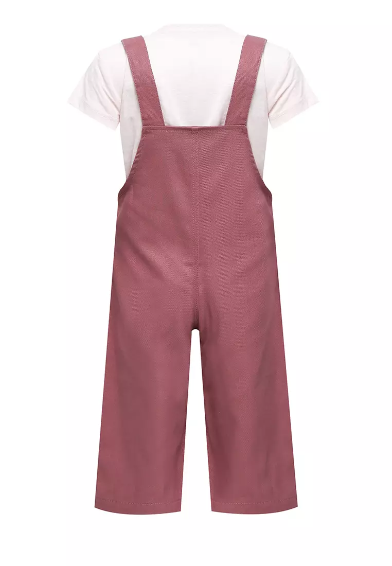 Qna Girl Nejana Overall Celana Panjang Anak Dusty Pink