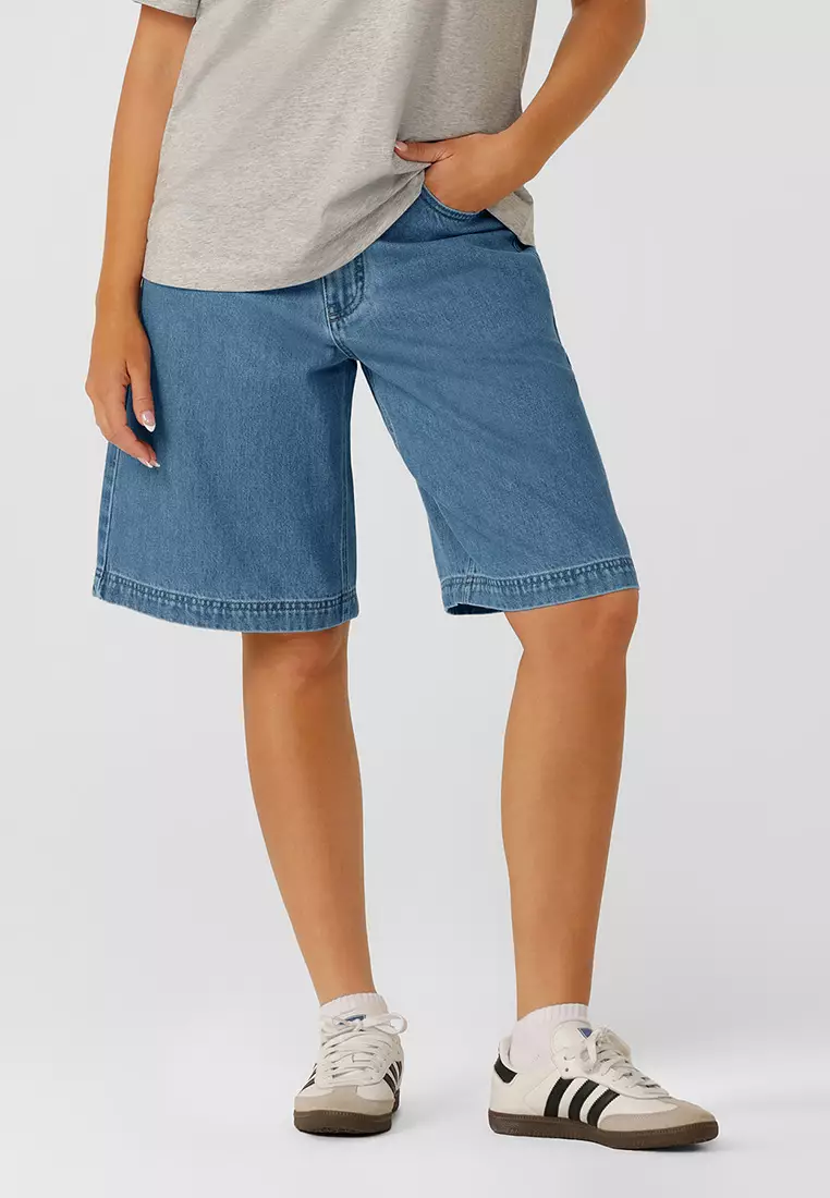 Off Duty Vintage Wash Denim Shorts