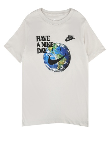 Nike white Big Kids' (Boys') Sportswear T-Shirt 82FD6KABF9BA52GS_1