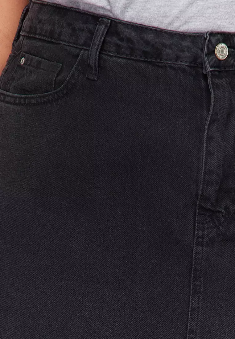 Classic Denim Midi Skirt