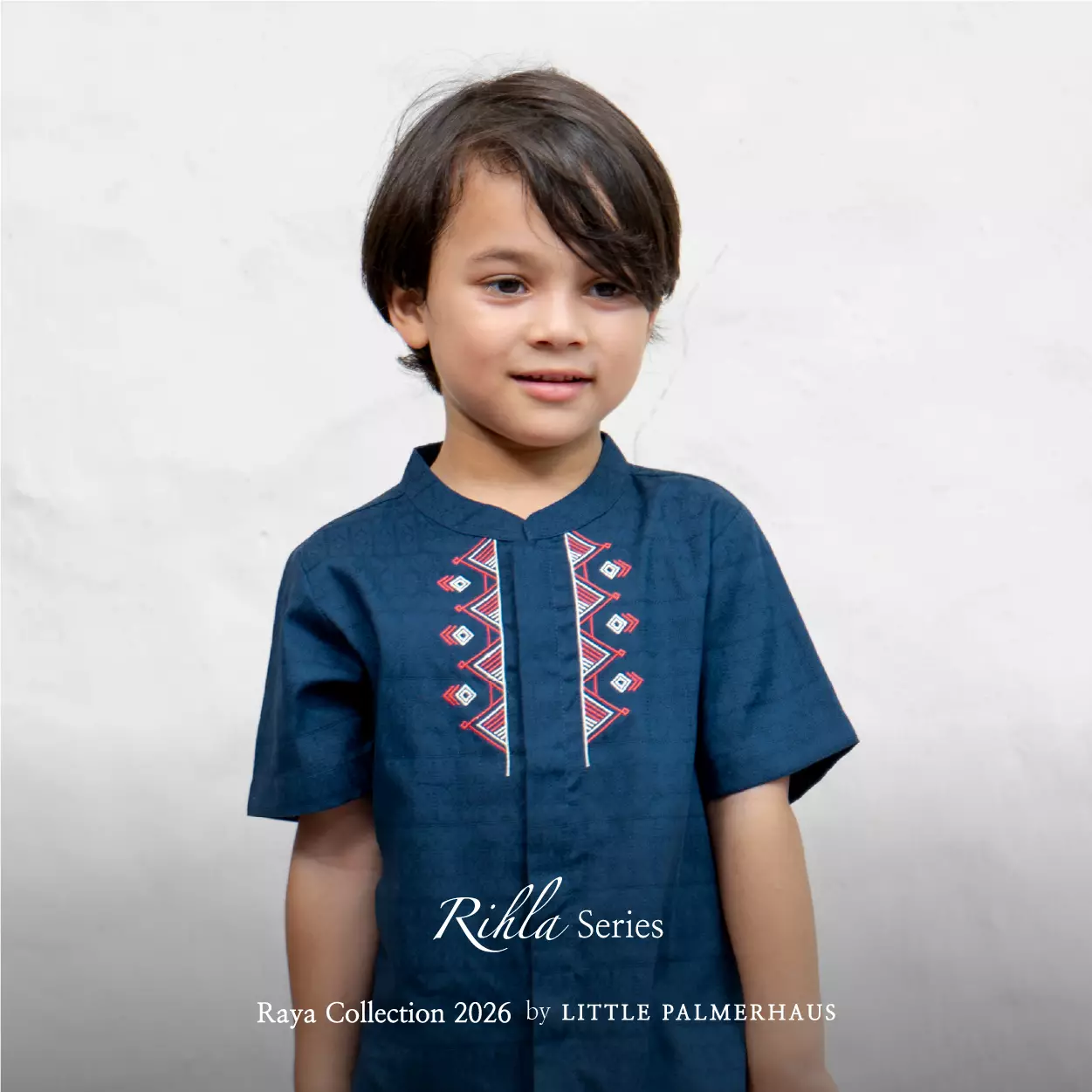 Little Palmerhaus - Baju Lebaran 2026 - Rihla Boy Koko Set (Setelan Baju Koko Anak Laki-laki) Blue