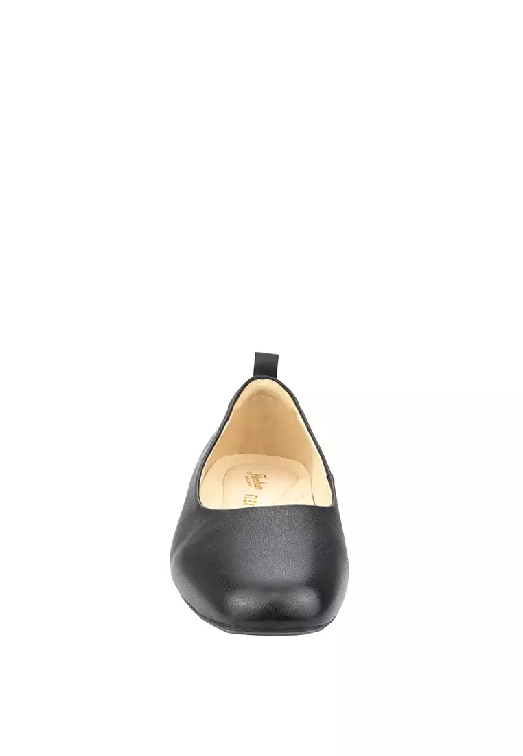 SHELLEY Square Toe Flat Black