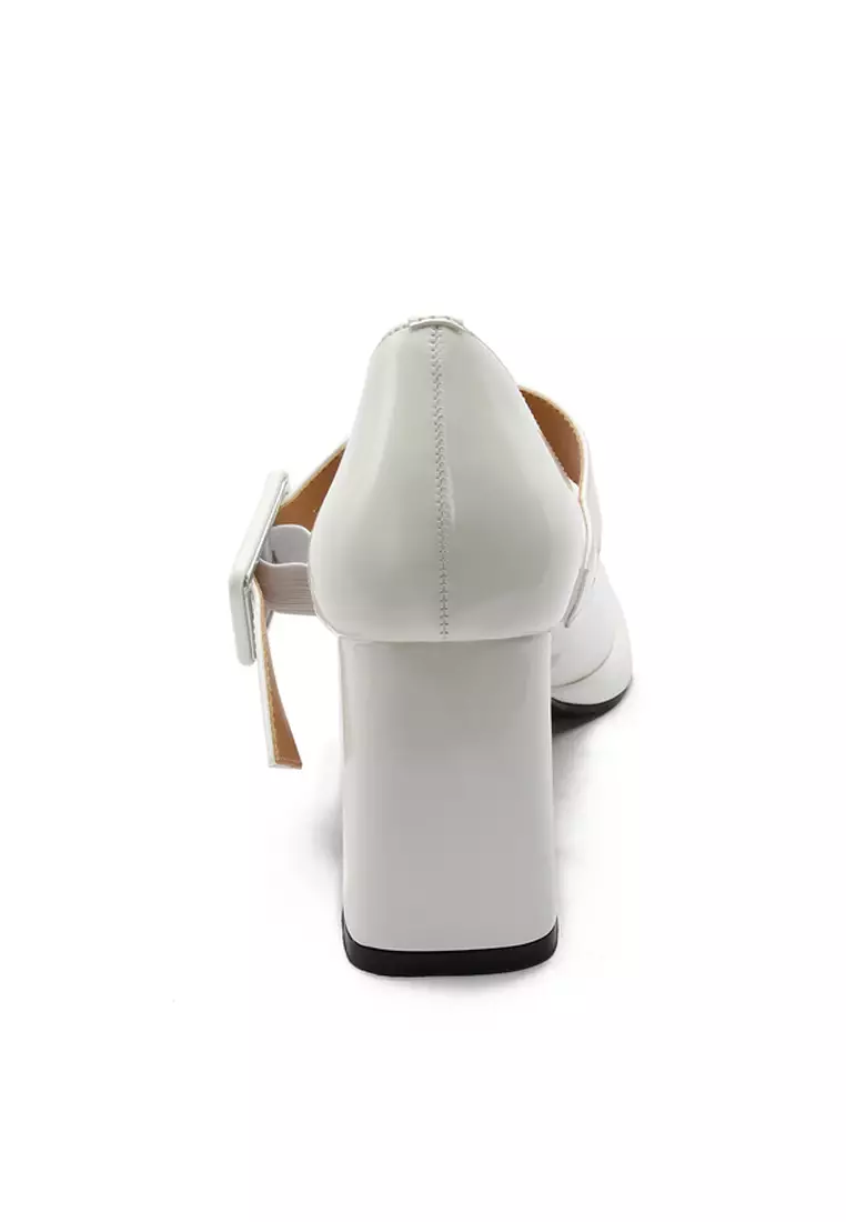 7CM Buckle Strap Patent Leather Mary Jane Shoes TE876-1