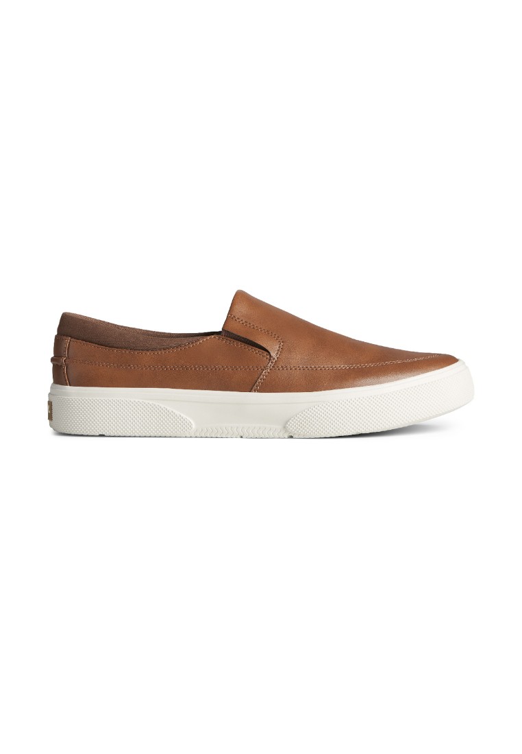 Sperry Men's Halyard PLUSHSTEP Slip-On Sneaker - Tan (STS23663)