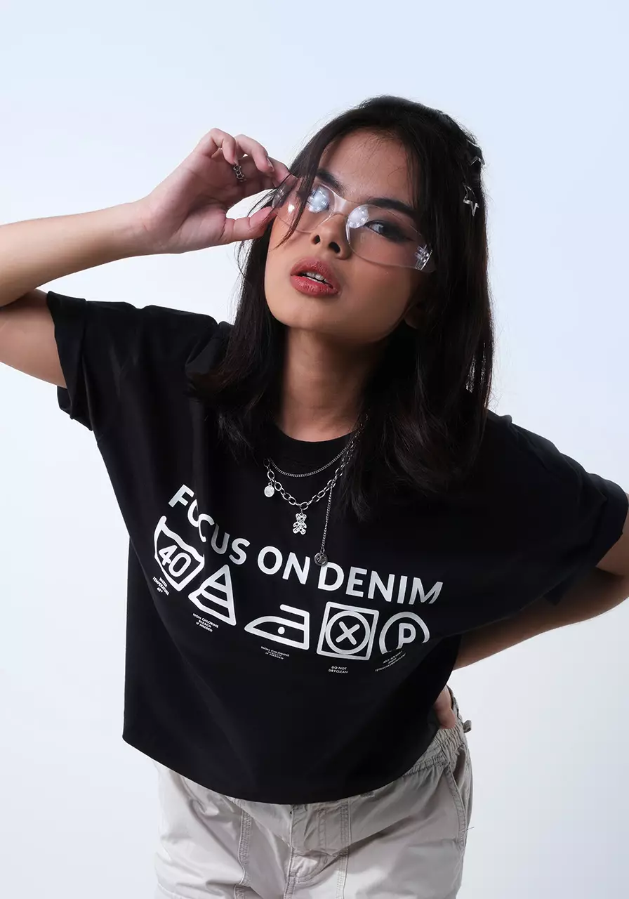 Kaos Wanita Boxy Tee Ruby Black