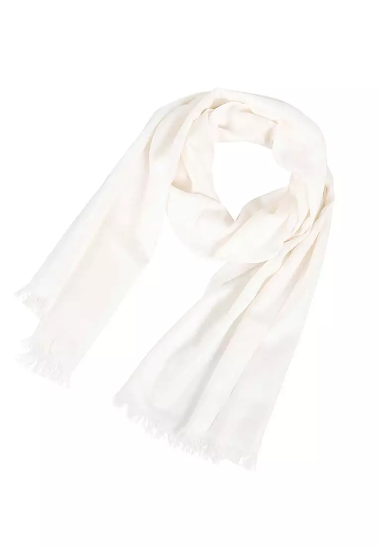 Women's Scarf in White 29CO100562