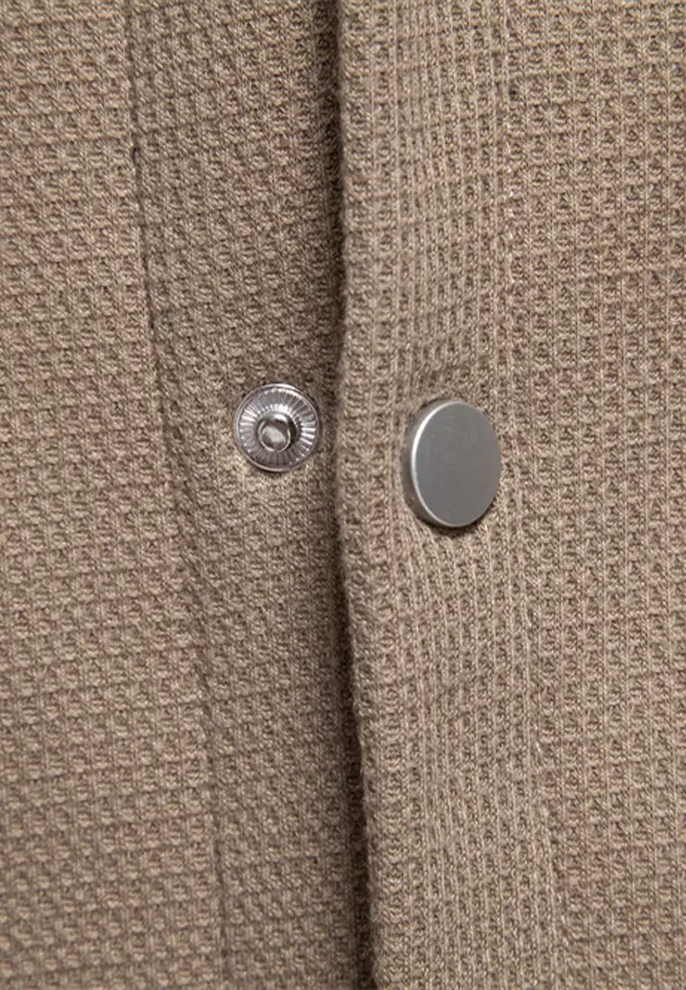 Thickened Waffle Lapel Jacket AX-HD128