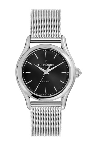 Trussardi silver Trussardi T-Light 32mm Black Dial Stainless Steel Women's Quartz Watch R2453127004 8BB7BAC5ED7317GS_1