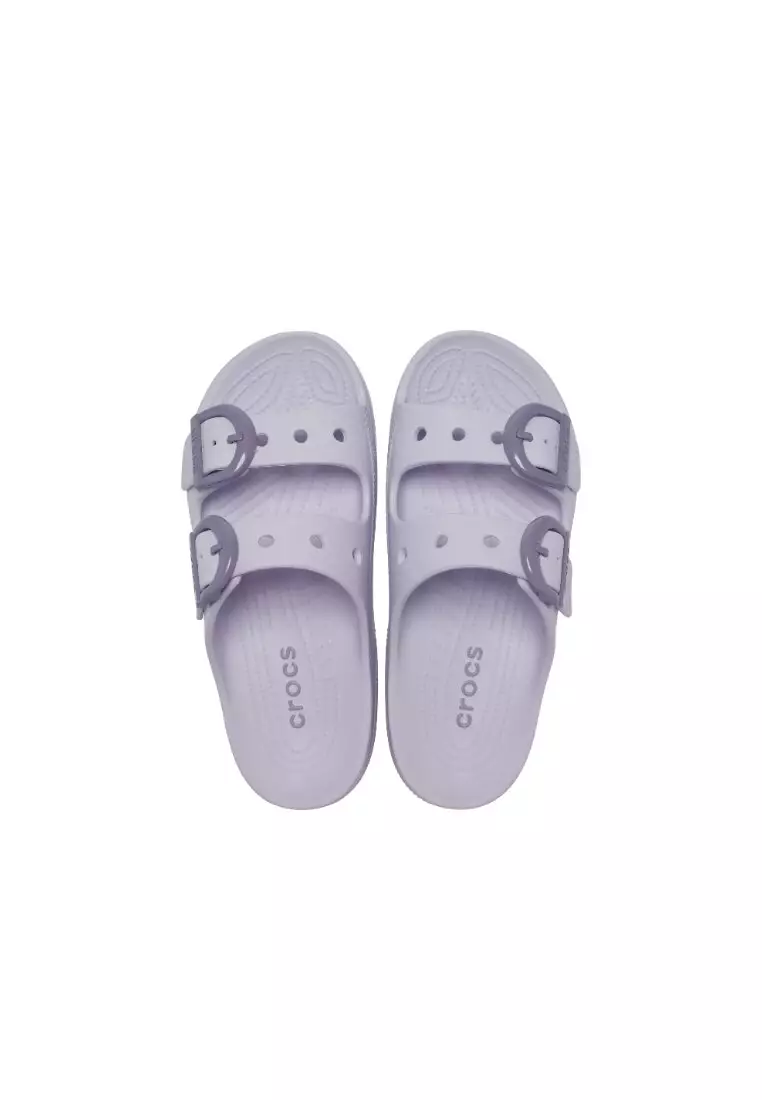 Women's Saturday Enamel Buckle Sandal in Purple Halo