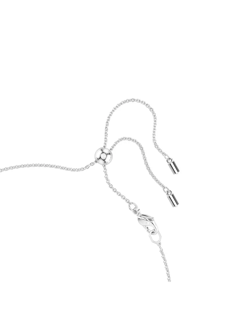 Ariana Grande x Swarovski choker, Crystal pearl, Round cut, White, Rhodium plated