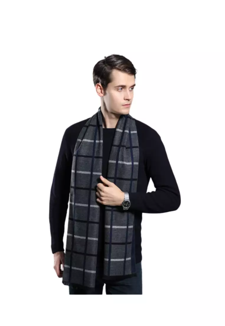 Men's Warm Scarf for Autumn and Winter - Thick Korean Style Long, Versatile Scarf