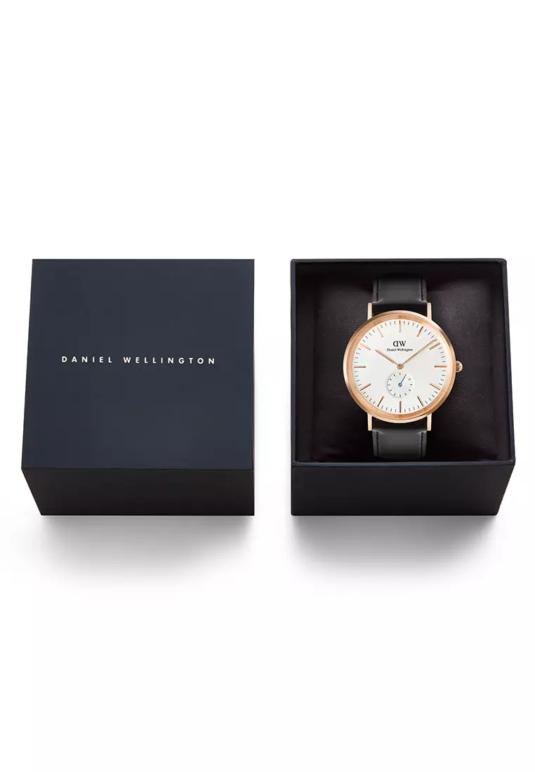Classic 40mm Multi-Eye Sheffield Off-White Silver Sunray Rose Gold Men Watch stainless steel Leather strap watch DW Official Authentic Original