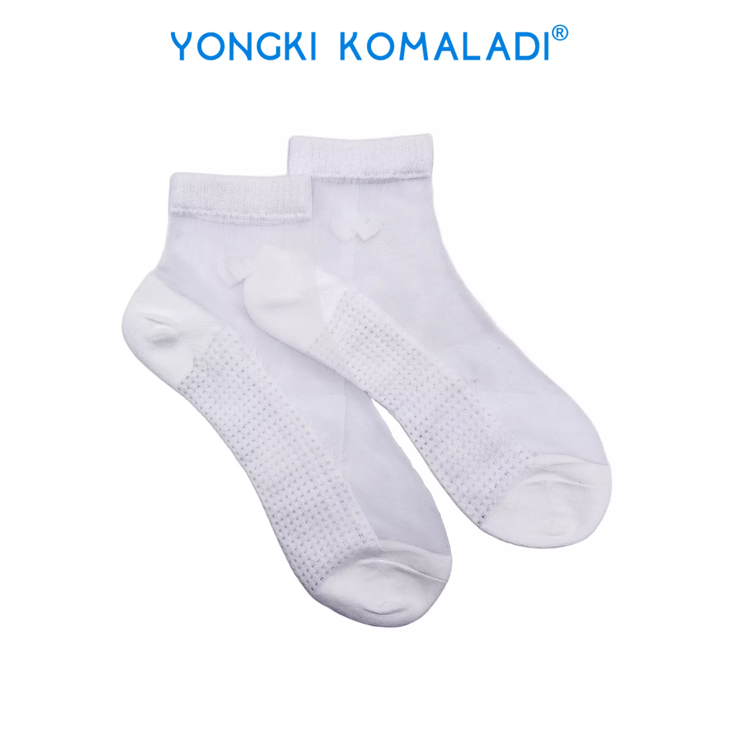 YONGKI KOMALADI KAOS KAKI BASIC MOTIF LOVE KOREAN STYLE SOCK01 PUTIH