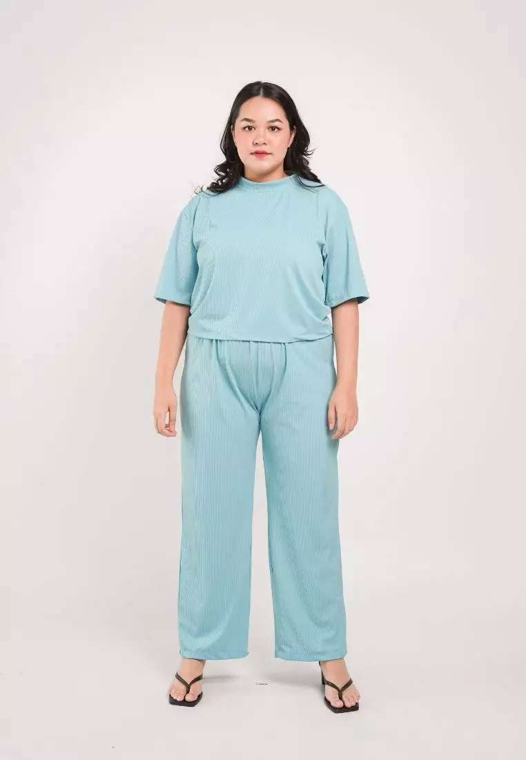 Plus Size Set Rhode Neon Blue Green