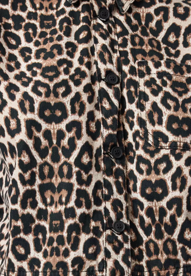Cotton Leopard Print Shirt