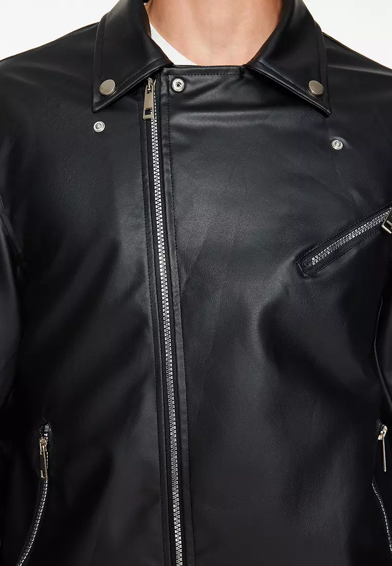 Faux Leather Biker Jacket