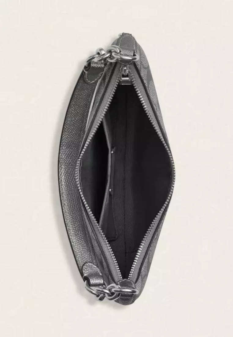 Coach Mini Payton Bag In Signature Canvas Gunmetal Multi