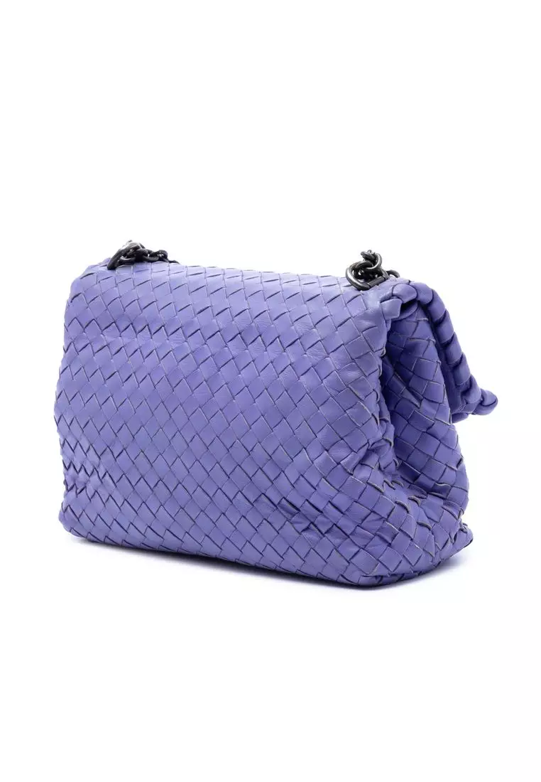 Pre-Loved Bottega Veneta Small Nappa Intrecciato Olimpia Crossbody