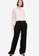 ck Calvin Klein black FLUID CREPE PANTS WITH LACE TRIM A52EDAA4A87BFEGS_4