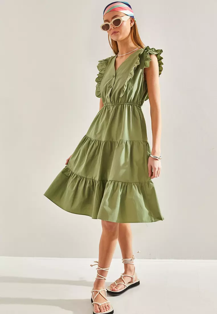 Frilly Buttoned Dress