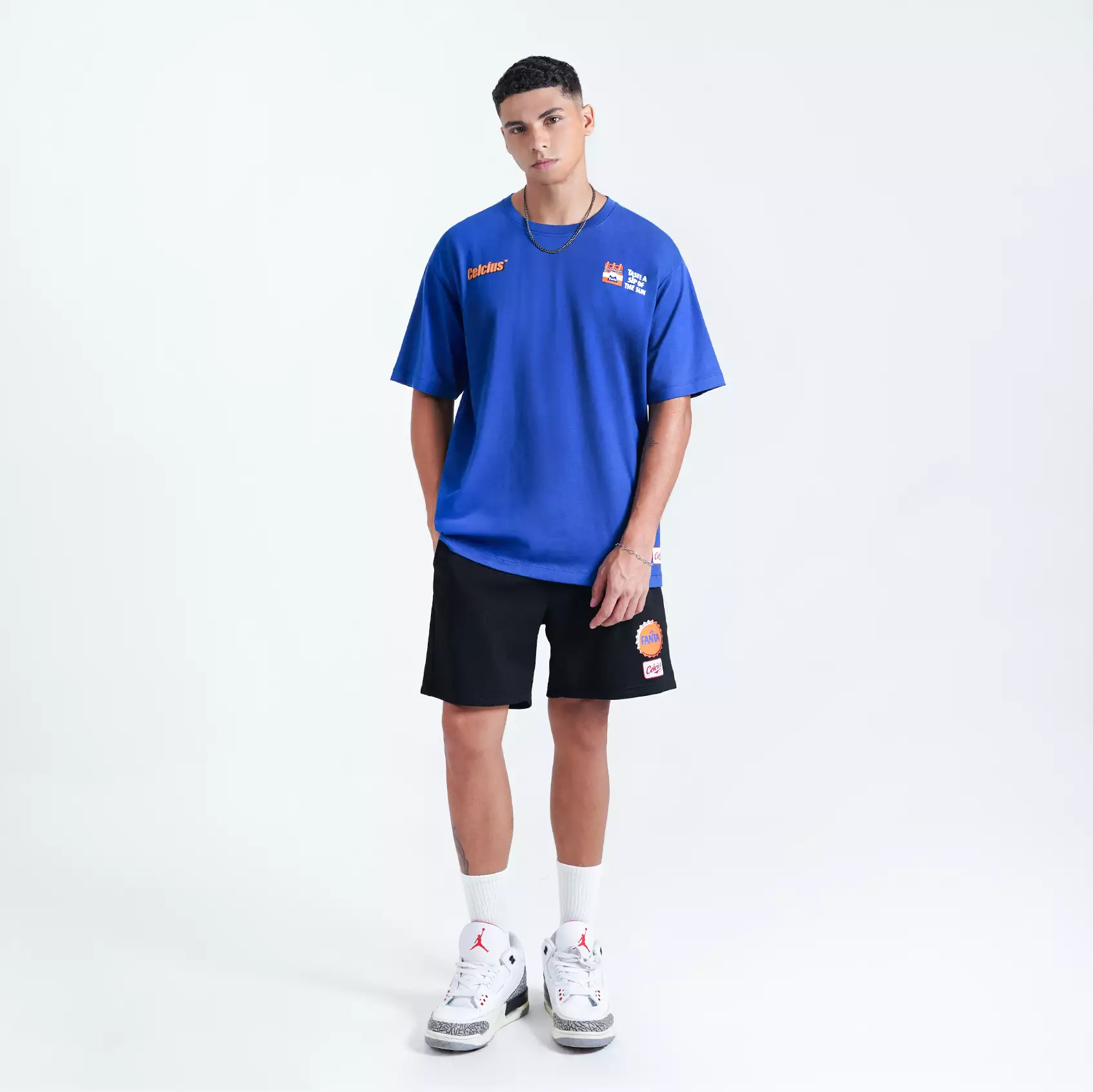 CELCIUS Fanta  Sip of the Sun Tshirt LIN001426C Biru