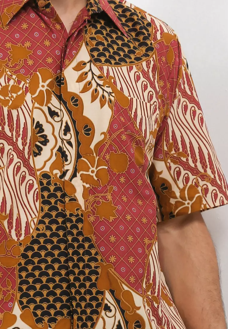 Kemeja Batik Lengan Pendek Motif Tambal Sriwedari