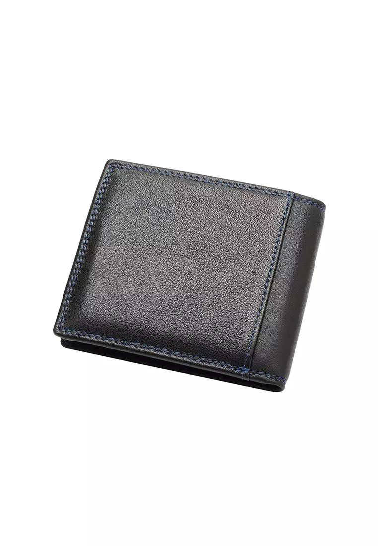 Gift Set - Leather RFID Wallet + 35mm Automatic Buckle Belt - Black