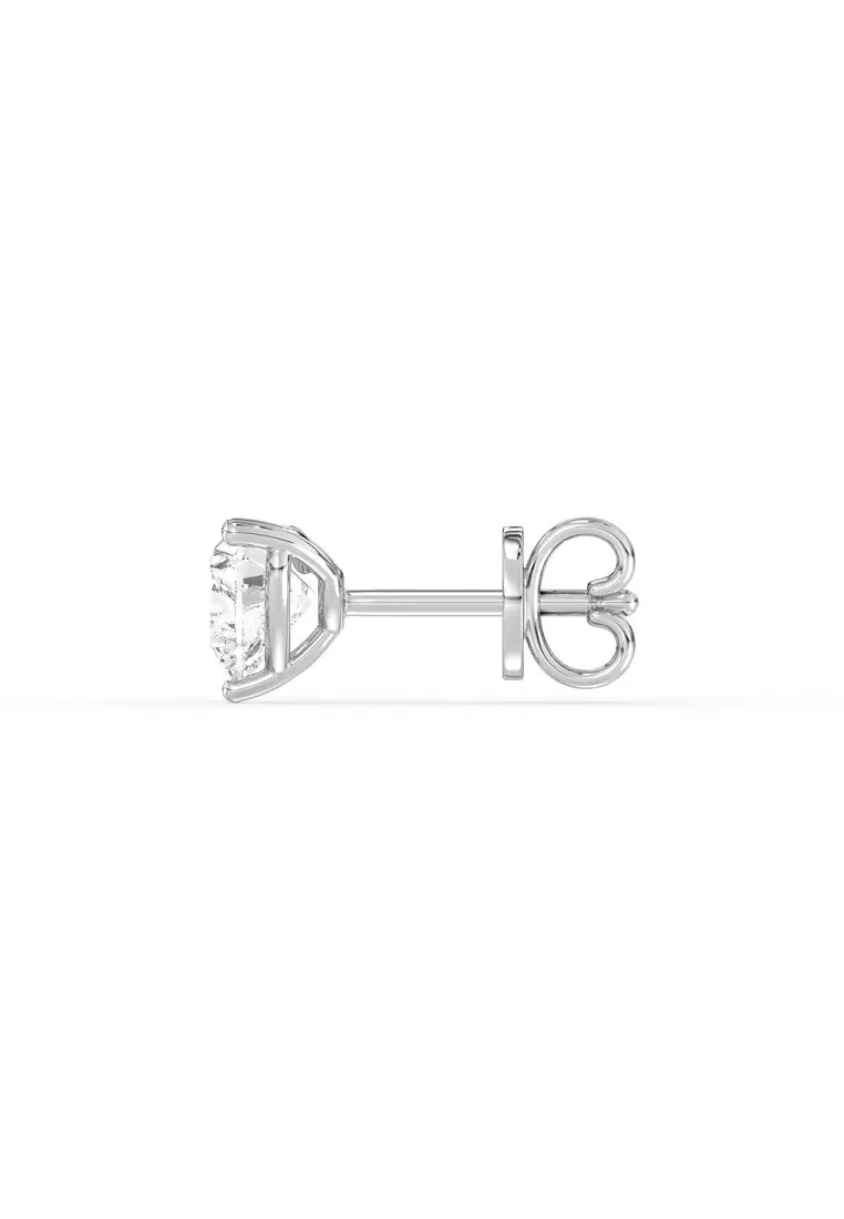 0.80ct Platinum Heart Diamond Studs