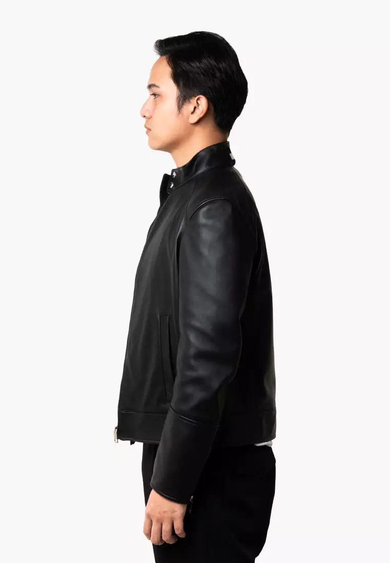 Bally Zipper Leather Jacket - Black