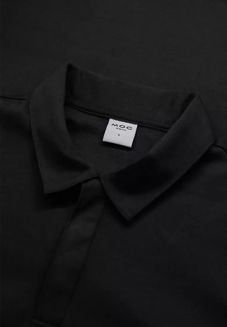 MOC - Kaos Polo Pria Lengan Pendek Ciro - Black