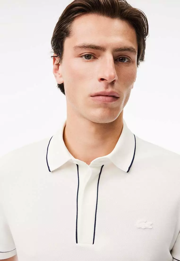Smart Paris Stretch Cotton Contrast Trim Polo Shirt