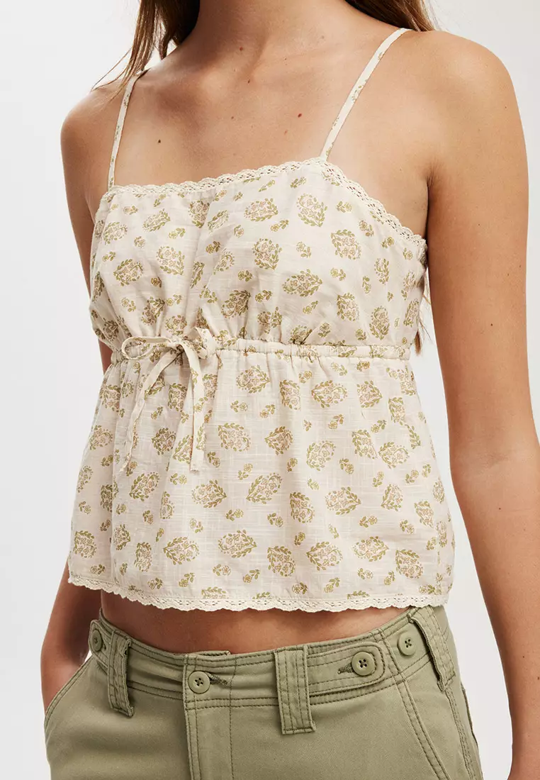 新品タグ付 bibiy. COLENNE CAMI TOP フリル ホワイト Soul Mate Ruffled Lace Babydoll Cami Top