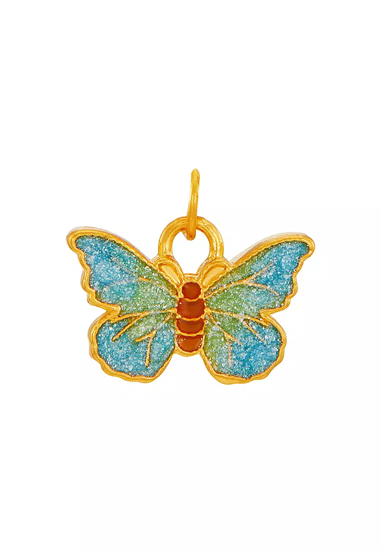 HABIB 999/24K Yellow Gold Pendant (Butterfly) 9GP01190525