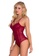 LYCKA red LEB7116-Lady Sexy One Piece Bodysuit-Red 08D87US3BBDFF8GS_2