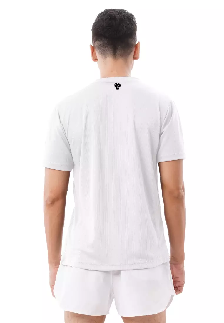 Tiento Kaos Dry Fit Men White Baju Olahraga Lari Pria