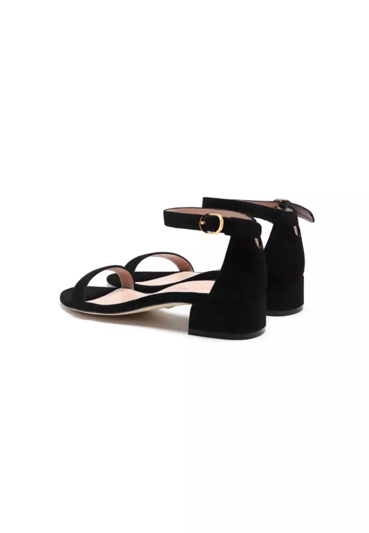 Stuart weitzman black suede 2025 sandals