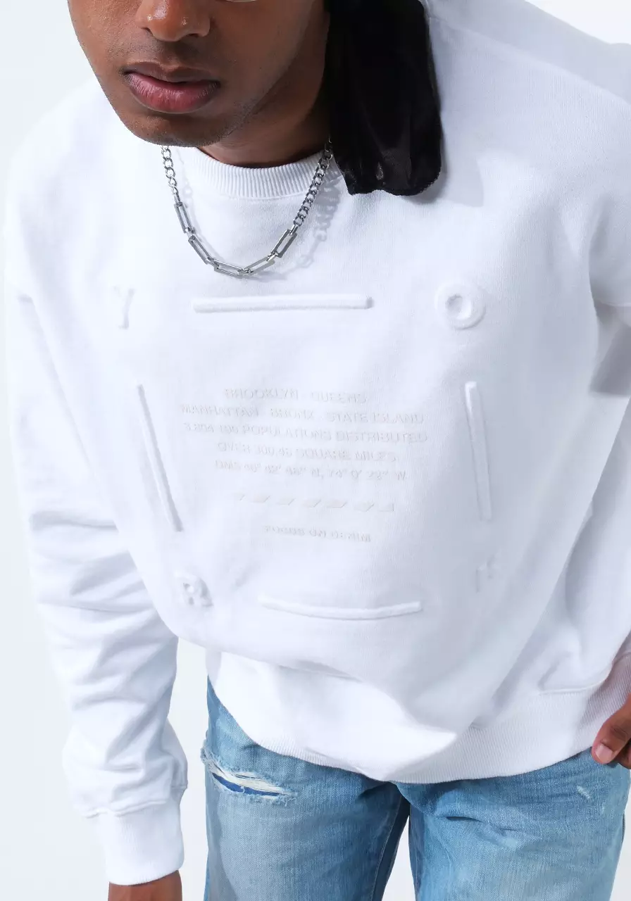 Sweater Pria Crewneck Youth White