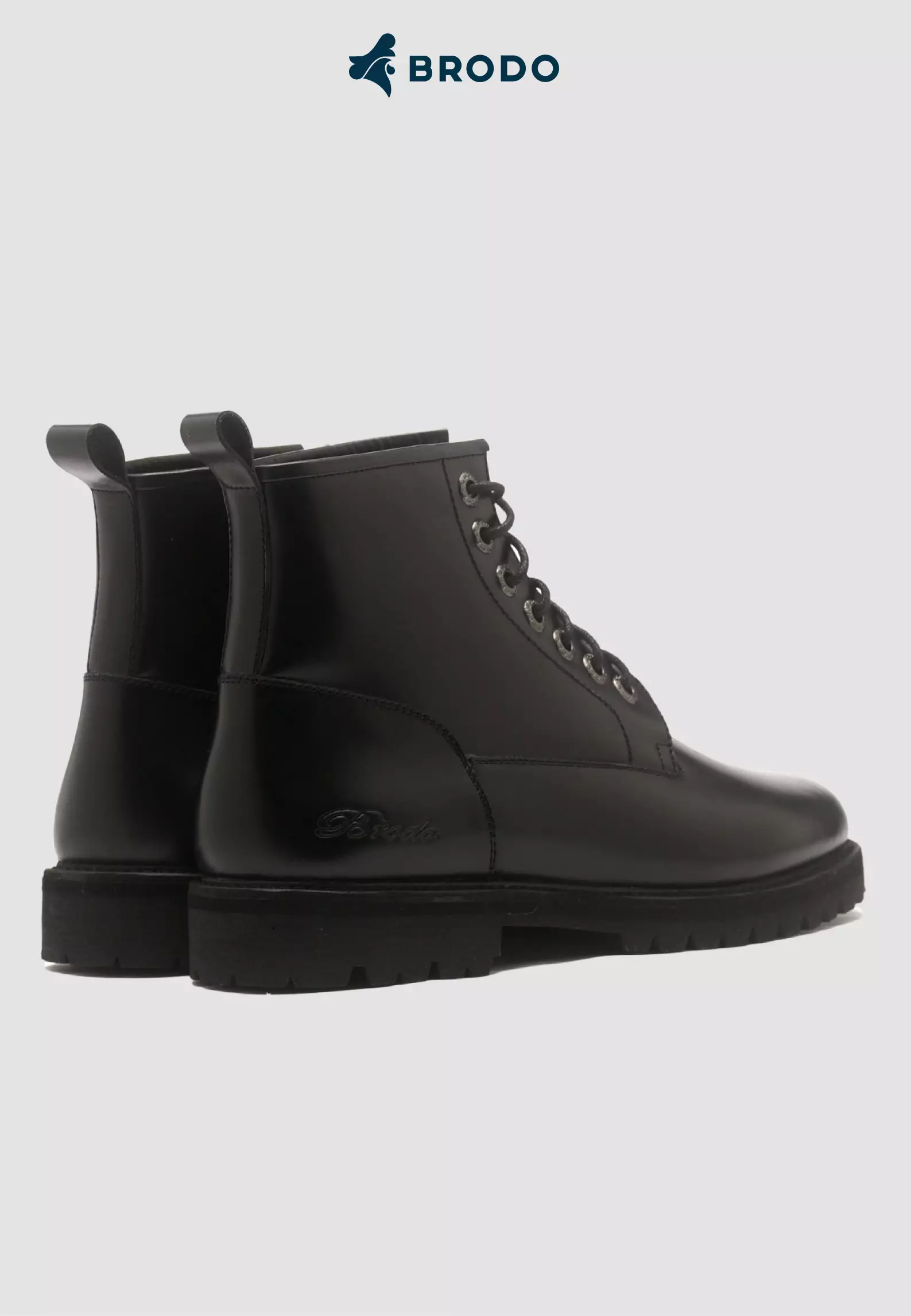 BRODO - Sepatu Montaga Boots Full Black